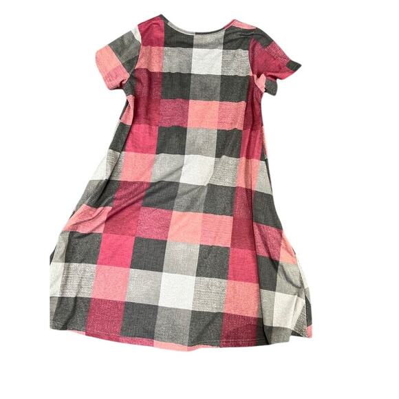 LuLaRoe Jessie swing dress with a plaid pattern medium excellent - Picture 2 of 10